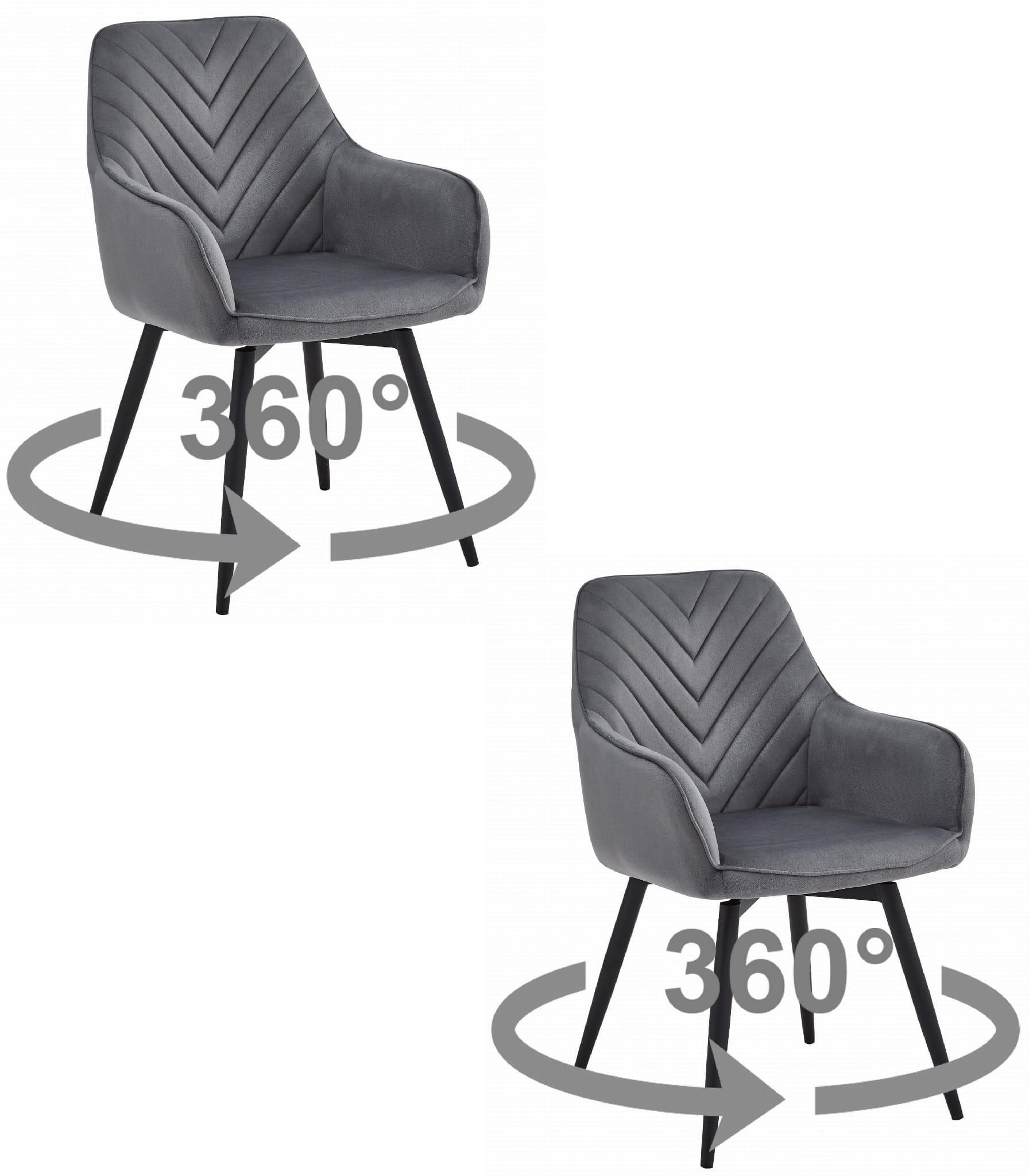 XXXLutz Stuhl Schwarz 56x51x61 cm