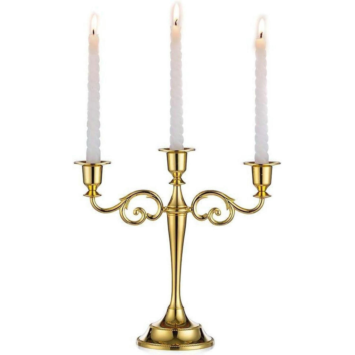 KERZENSTÄNDER 3-armig Gold 11 x 27 cm - Goldfarben, Metall (11/27/11cm)