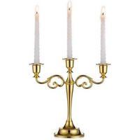 KERZENSTÄNDER 3-armig Gold 11 x 27 cm - Goldfarben, Metall (11/27/11cm)