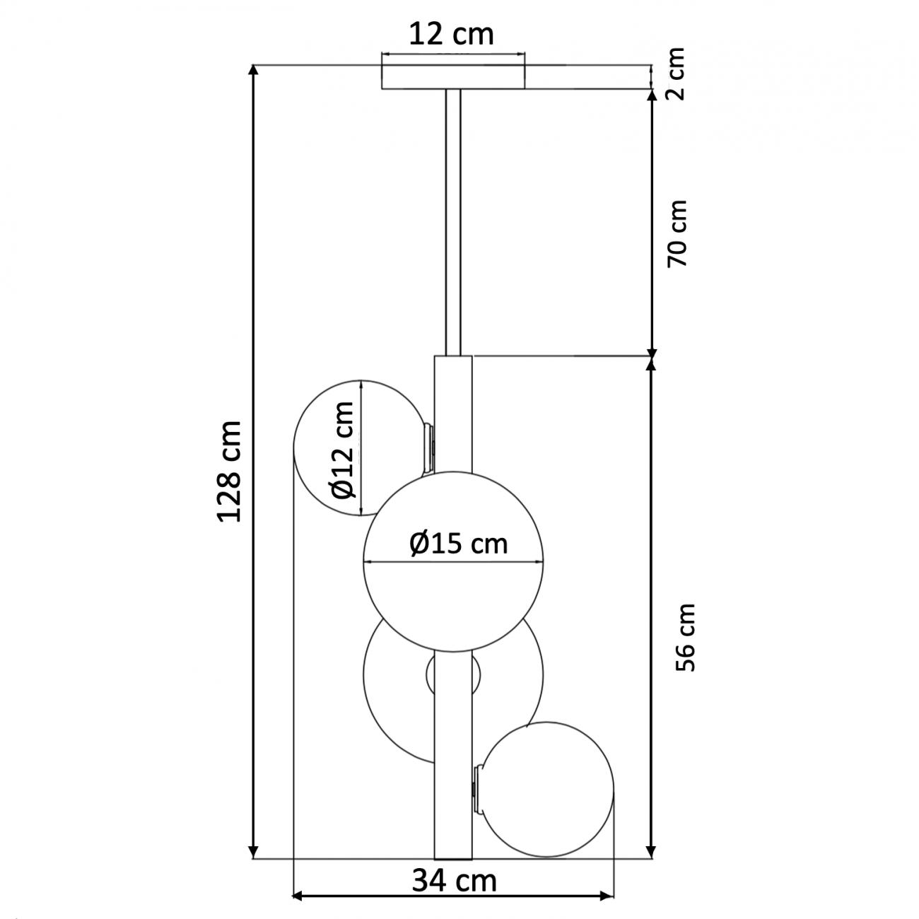 HÄNGELEUCHTE Oromia, Messing und Weiß, 56cm - Messingfarben, Glas (56/35/56cm) - KOSILUM