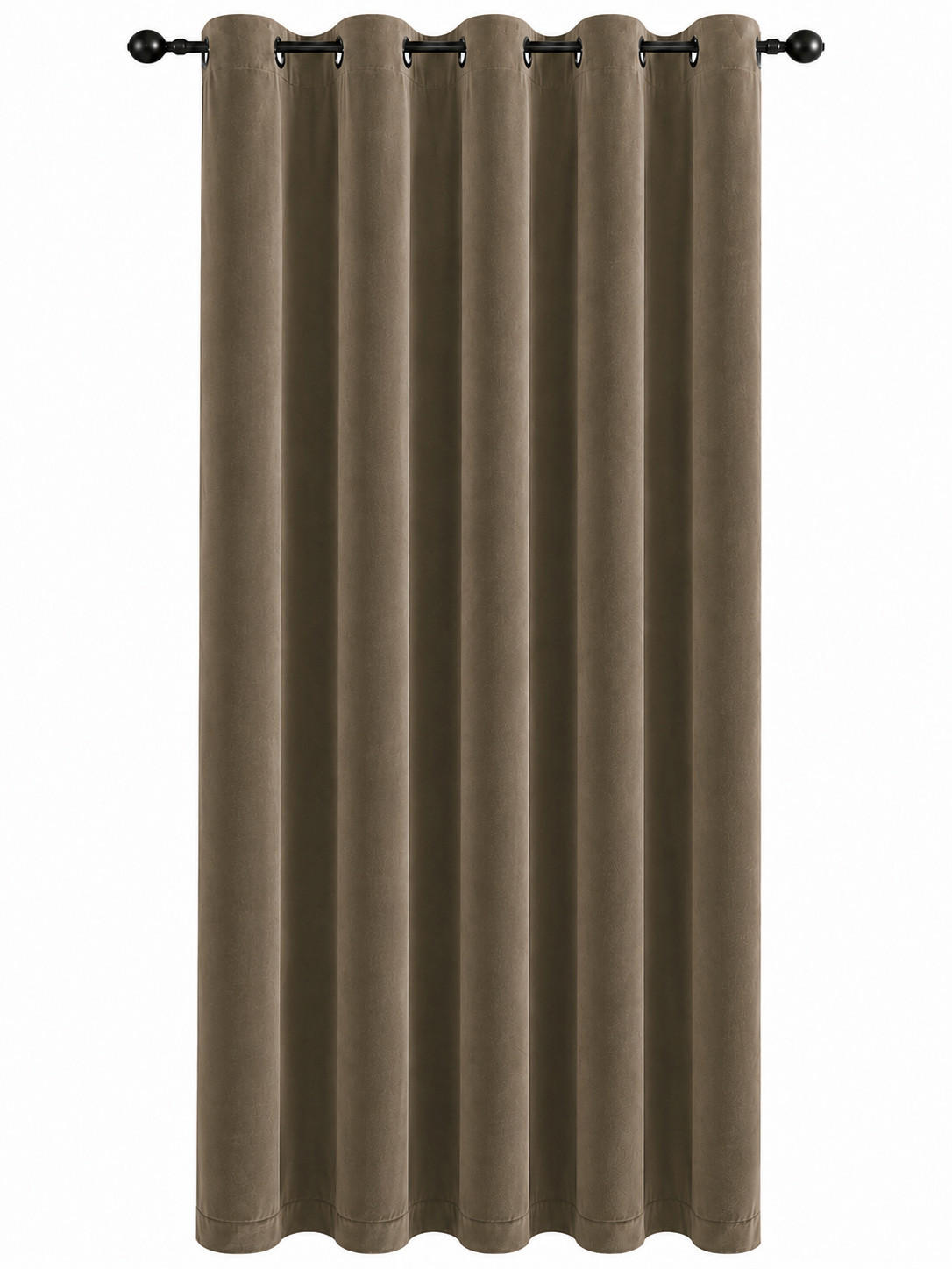 VORHANG Ösen Samt 300/245 cm Braun - Braun, Textil (300/245cm) - TiborTex