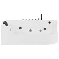 WHIRLPOOL BADEWANNE mit LED 80x170x59 cm weiß Acuario - Weiß, Kunststoff (80/59/170cm) - Beliani