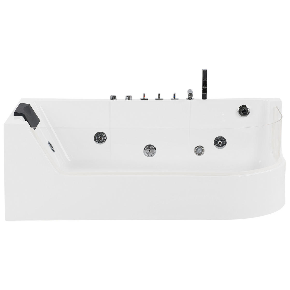 WHIRLPOOL BADEWANNE mit LED 80x170x59 cm weiß Acuario - Weiß, Kunststoff (80/59/170cm) - Beliani