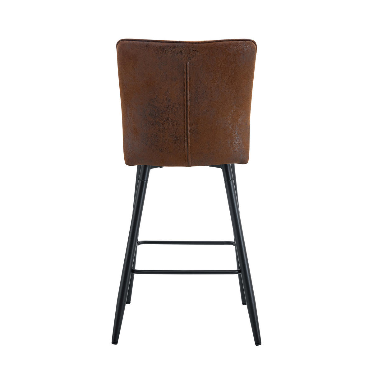 BARSTUHL 2er Set Braun in Vintage-Optik - Braun, Textil (44/101/44cm) - Urban Meuble