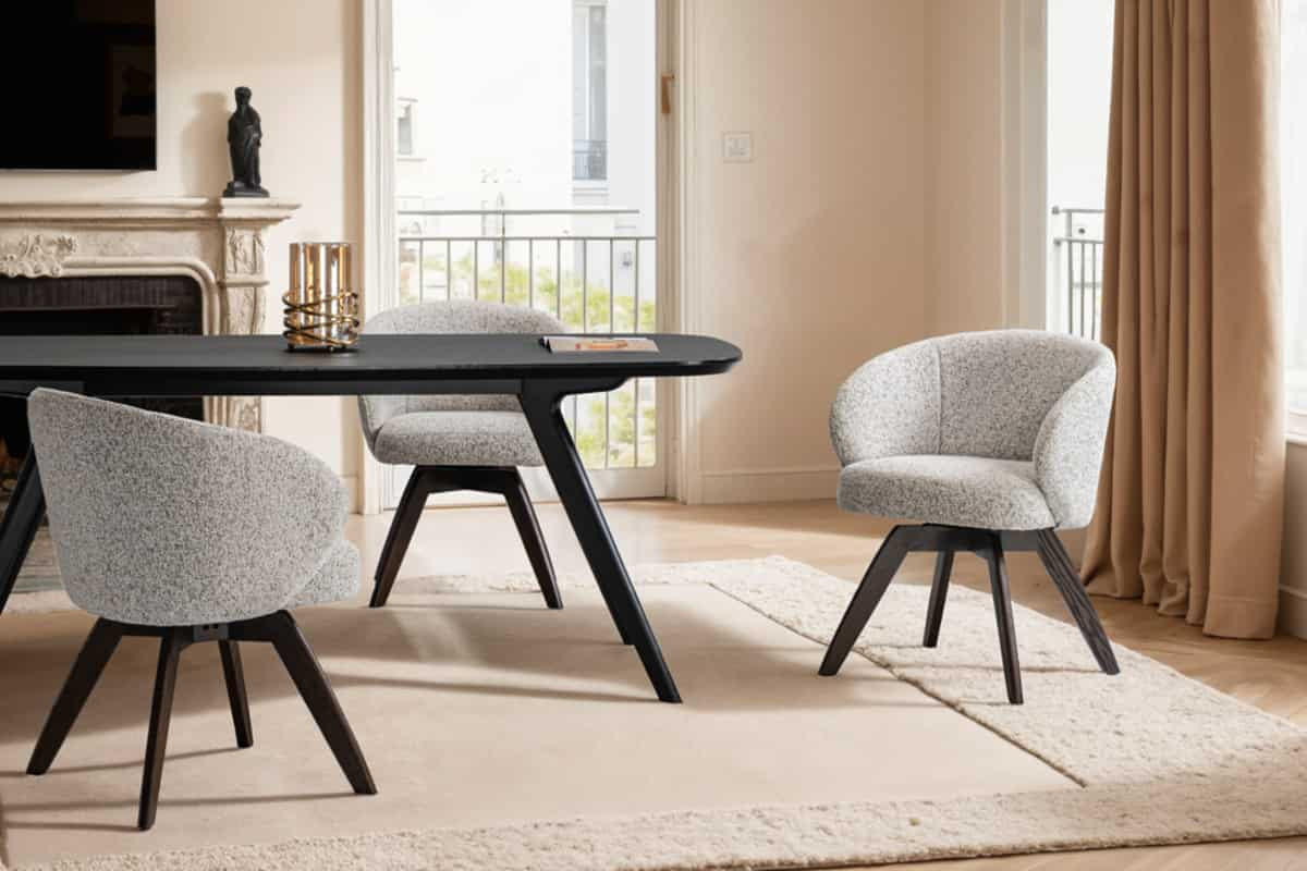 STUHL WALKÜRE Strukturstoff Beige 80 cm - Beige/Braun, Holz/Textil (59/78/59cm) - riess-ambiente