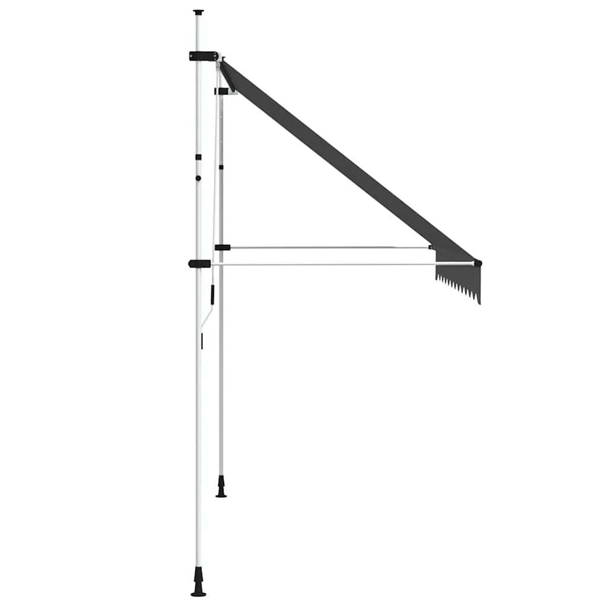 MARKISE Einziehbare Handbetrieben 300 Cm Anthrazit - Anthrazit, Textil (120/300cm) - vidaXL