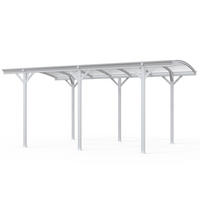 DESIGN Carport FALO - 505 x 300 cm Weiß - Weiß, Kunststoff/Metall (300/240/505cm) - Home Deluxe