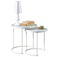 COUCHTISCH LEYRE - Weiß, Glas (50/50/50cm) - IDIMEX