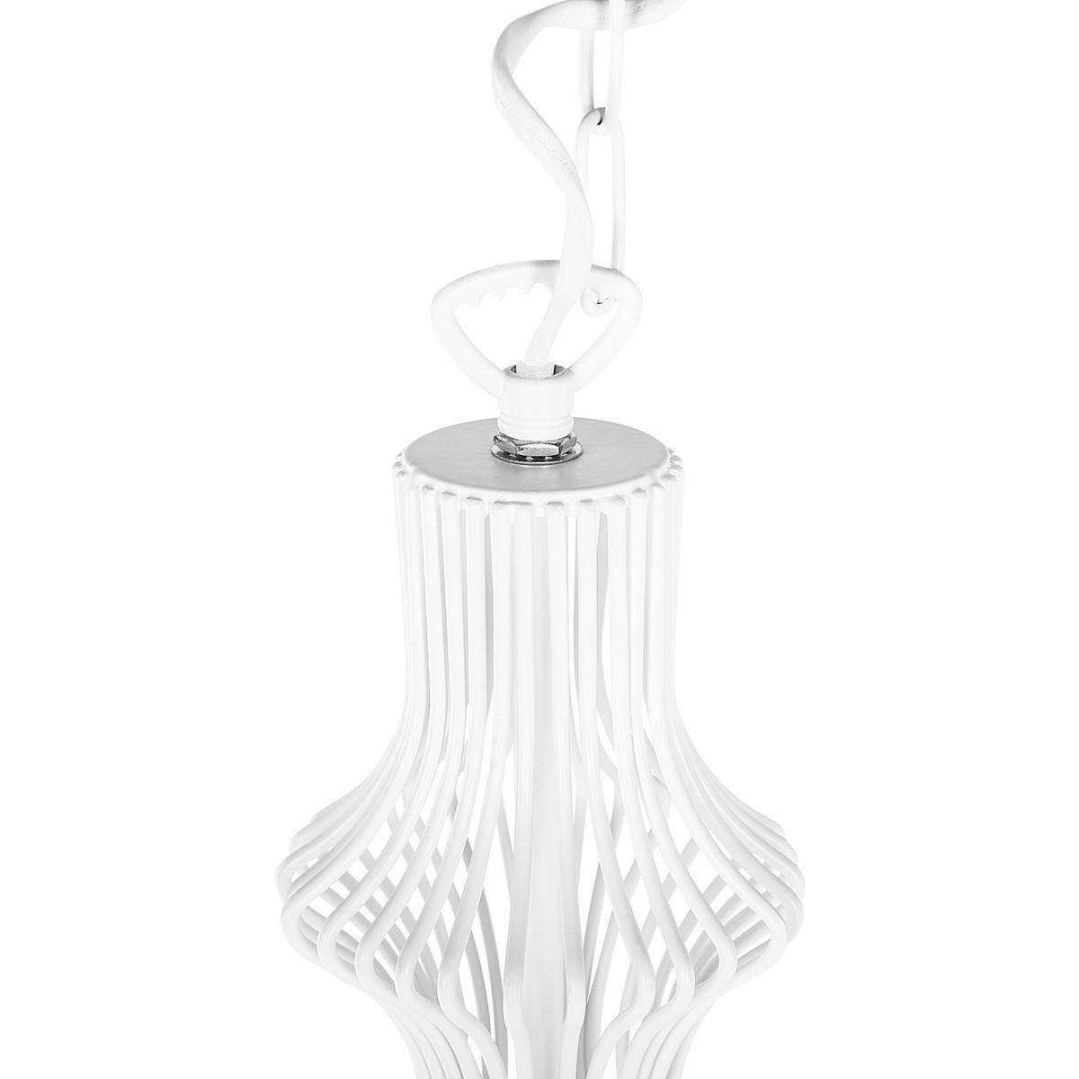 HÄNGELEUCHTE Kolva 40/40/110 cm - Weiß, Metall (40/40/110cm) - Beliani