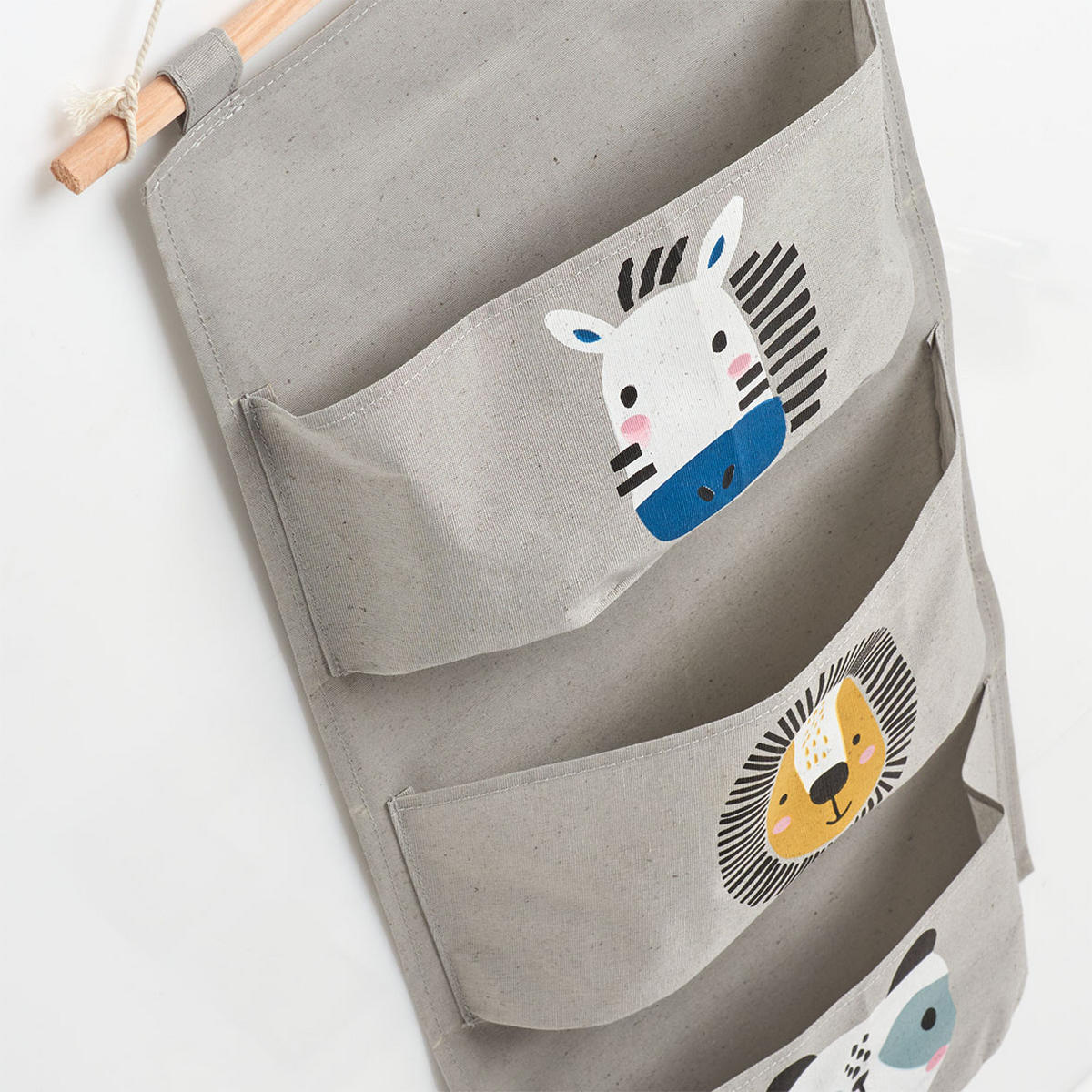 HÄNGEAUFBEWAHRUNG Animals - Grau - 20 x 60cm - Grau, Textil (20/60/10cm) - Zeller Present