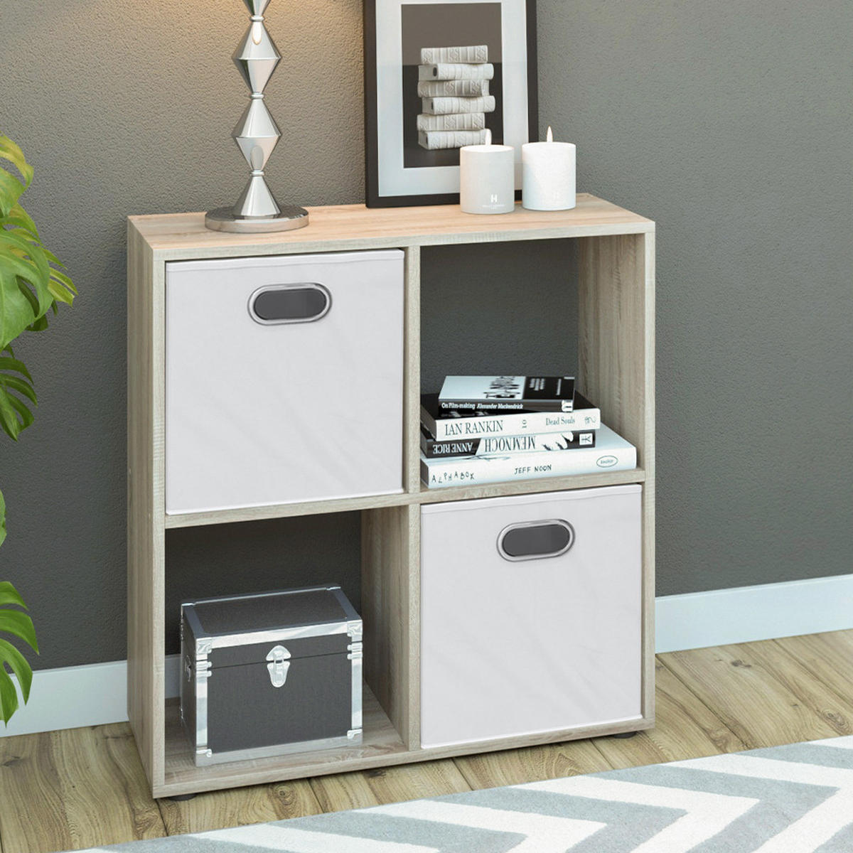 RAUMTEILER Tetra Sonoma 72.6 x 72 cm - Sonoma Eiche, Holzwerkstoff (72.6/72/29cm) - Vicco