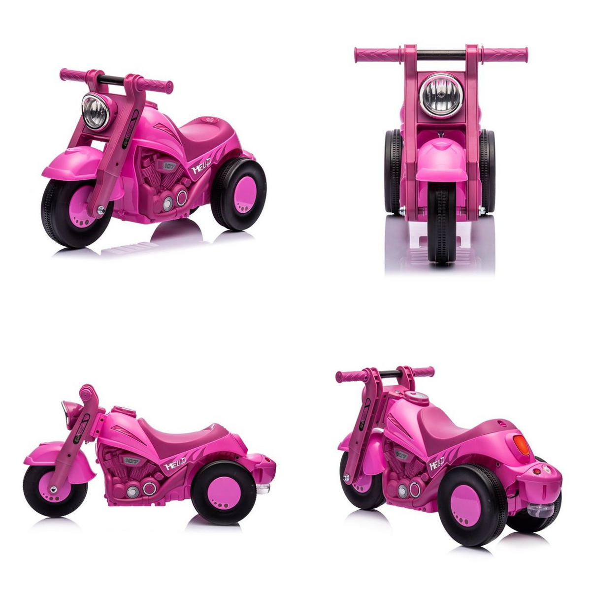 RUTSCHMOTORRAD Bubble Rider rosa Seifenblasenfunktion, Musik, Motorraddesign, Dreiradkonstruktion - Rosa, Kunststoff (80/35/42cm) - Chipolino