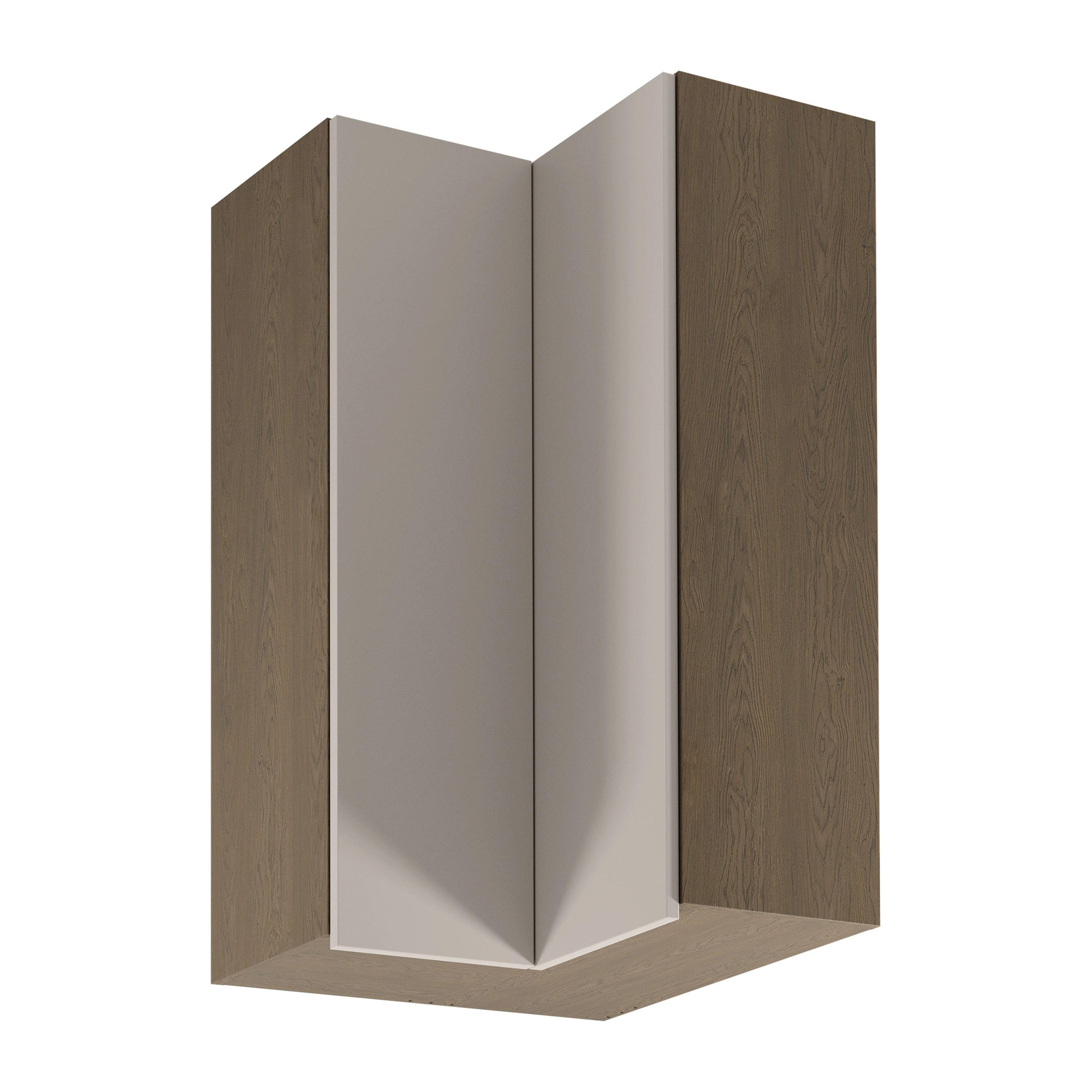 Royal24_Markt Eckhängeschrank Eiche, Beige 60x100x60 cm