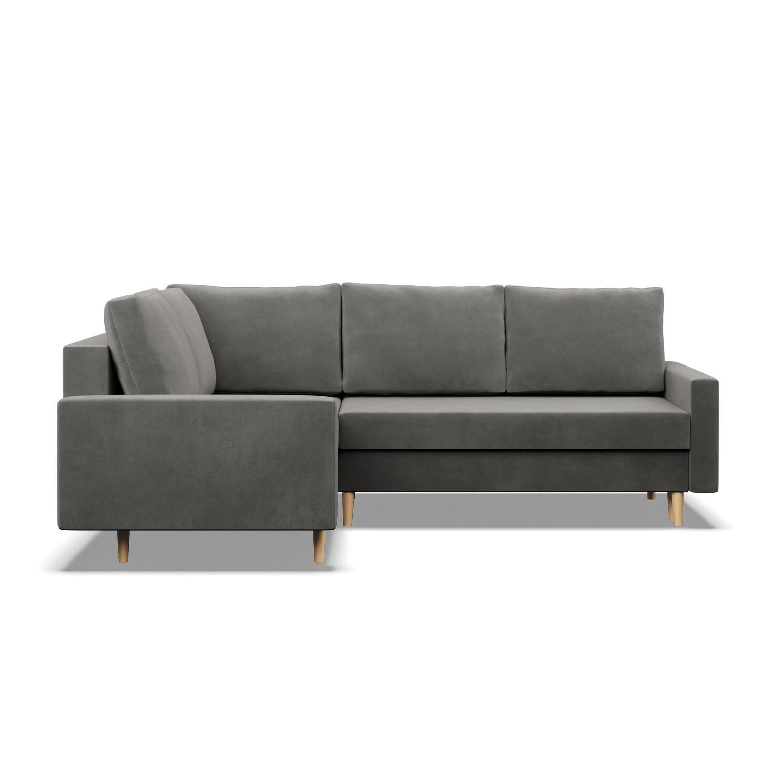 ECKSOFA Blank links hellgrau - Hellgrau, Textil (223/172cm) - SIMKAM Furniture