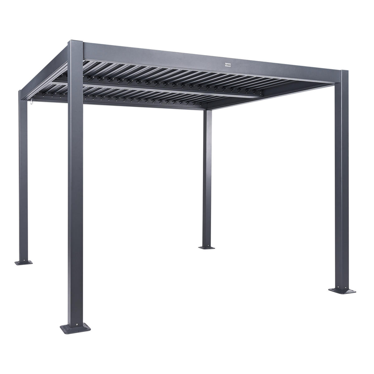 ZAHRADNÍ PERGOLA Černá Forno II - černá, kov (296/225/296cm) - Beliani