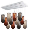 HÄNGELEUCHTE Velo 12-flammig Mehrfarbig Ø 18cm - Multicolor/Weiß, Glas (18/18/33cm) - s.luce