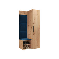 GARDEROBEN-SET Medi III - Blau/Schwarz, Holzwerkstoff/Kunststoff (40/191/50cm) - MIRJAN24