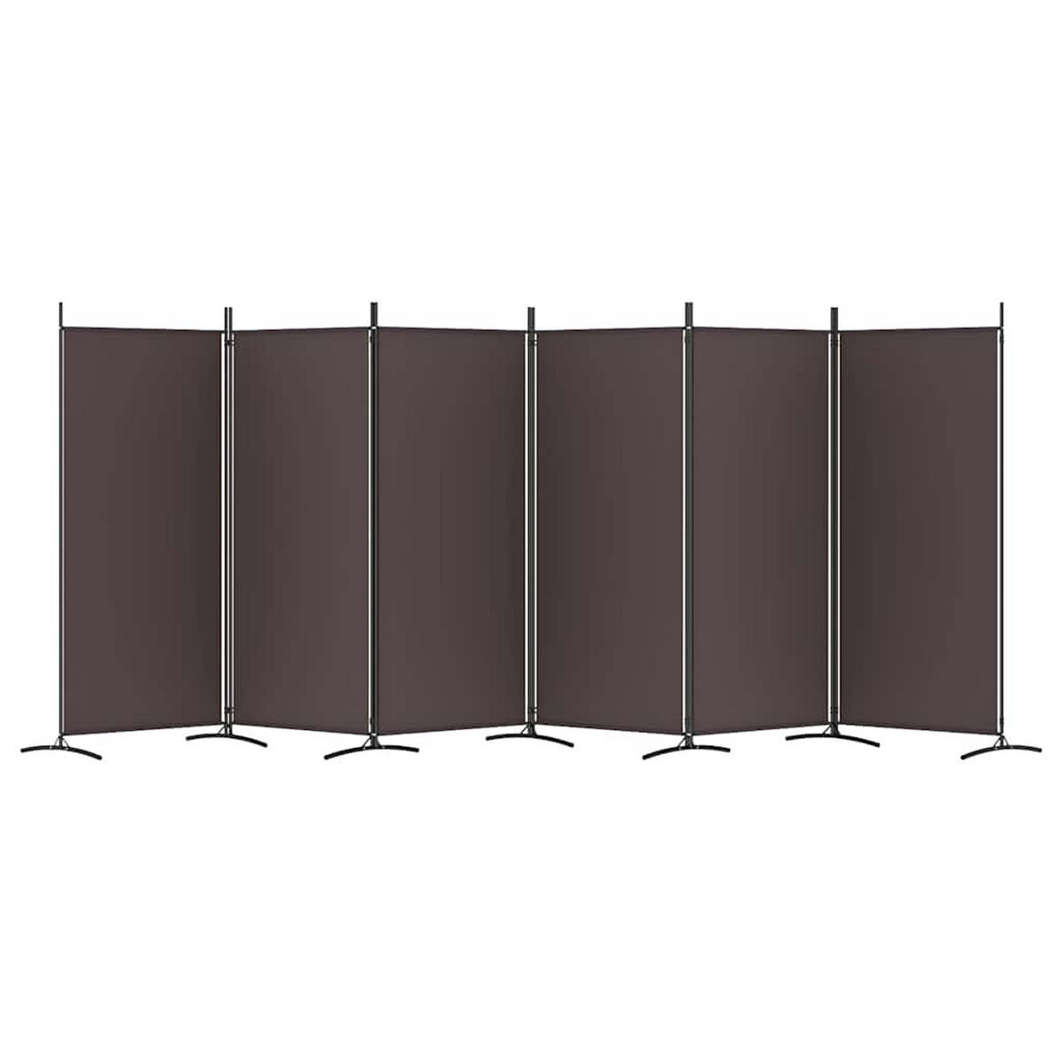 PARAVENT 6-teilig Braun 520/180 Cm Stoff - Braun, Textil (520/180/0.1cm) - vidaXL