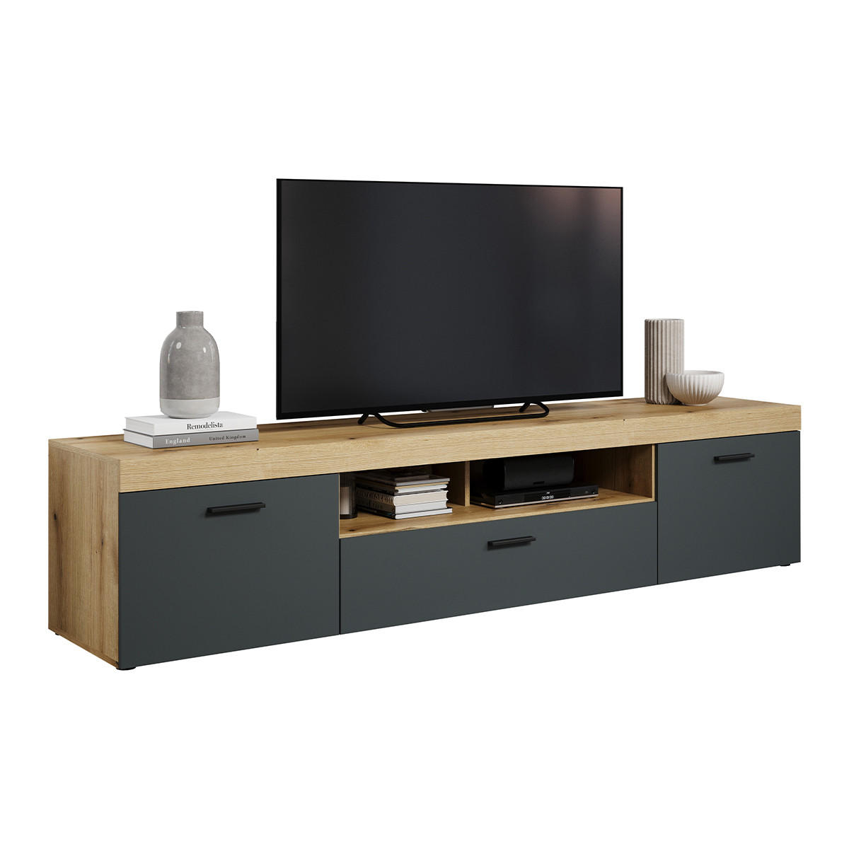 LOWBOARD Tyler Eiche Dekor - Eichefarben, Holzwerkstoff (230/52/52cm) - Trendteam