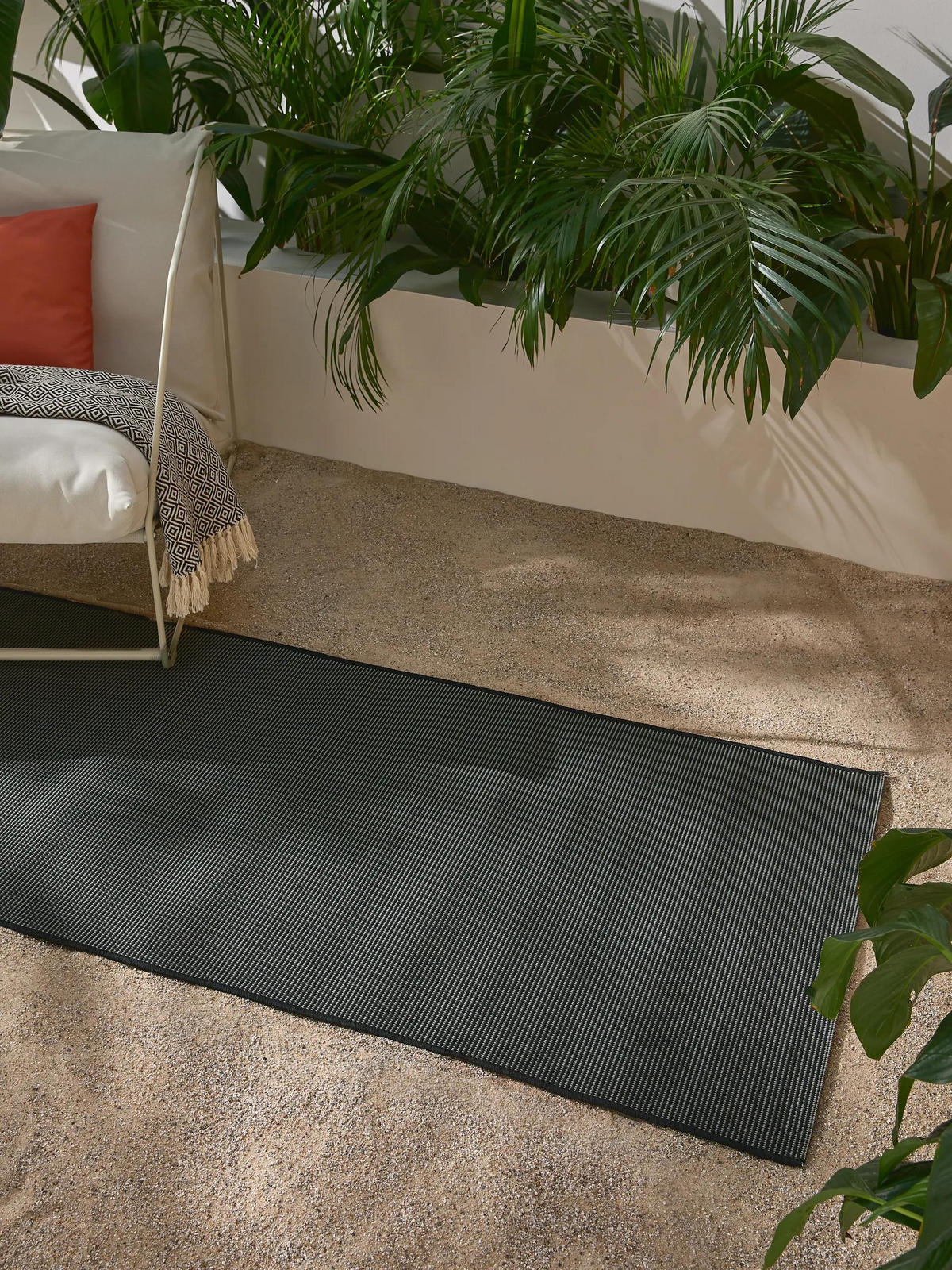 OUTDOORLÄUFER Metro Schwarz 80x240 cm - Schwarz, Textil (80/240cm) - benuta Nest