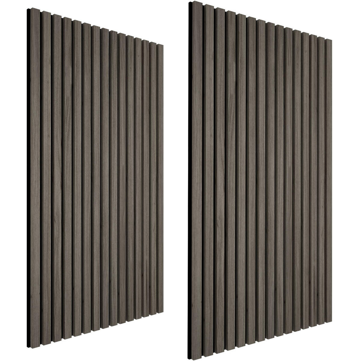AKUSTIKPANEELE 2er Set Sonic Wall,je 60 x 120 x 2,1 cm, Größe flexibel anpassbar,Eiche grau - Grau/Silbereichenfarben, Holz (60/120/120cm) - tectake