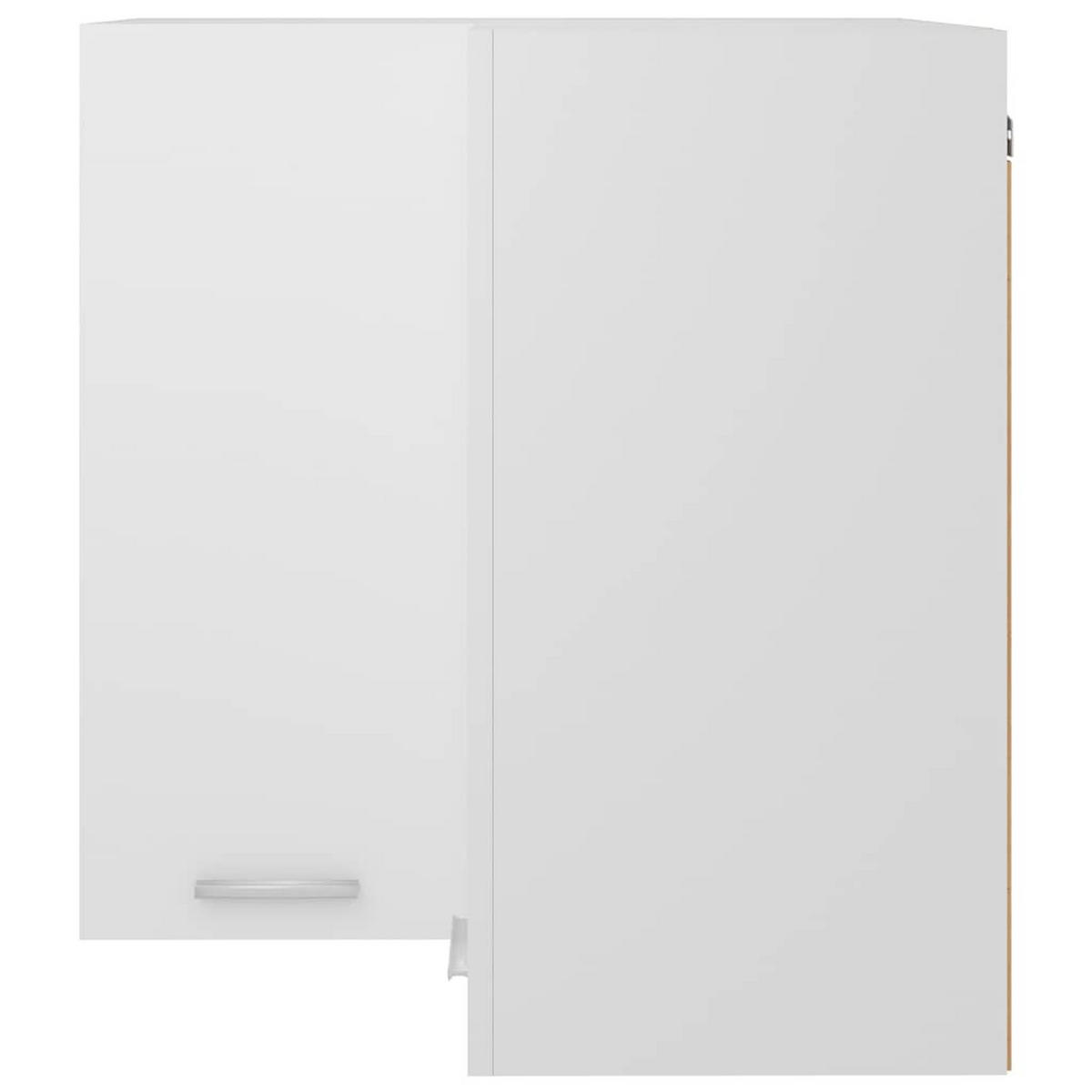 ECKHÄNGESCHRANK Weiss 57/57/60 Cm Holzwerkstoff - Weiß, Holzwerkstoff (57/60/57cm) - vidaXL