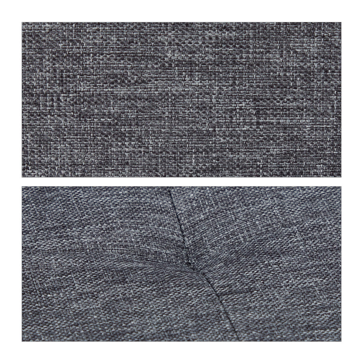 SITZBANK - Anthrazit, Holzwerkstoff/Textil (114/38.5/37.5cm) - Relaxdays