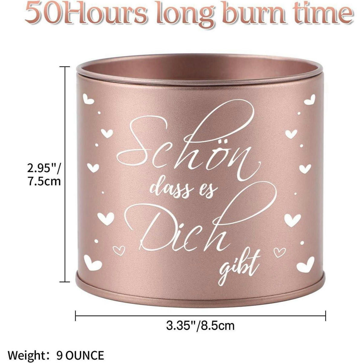 DUFTKERZE im Glas Lavendel 9oz - Rosa, Paraffin (7.5cm)