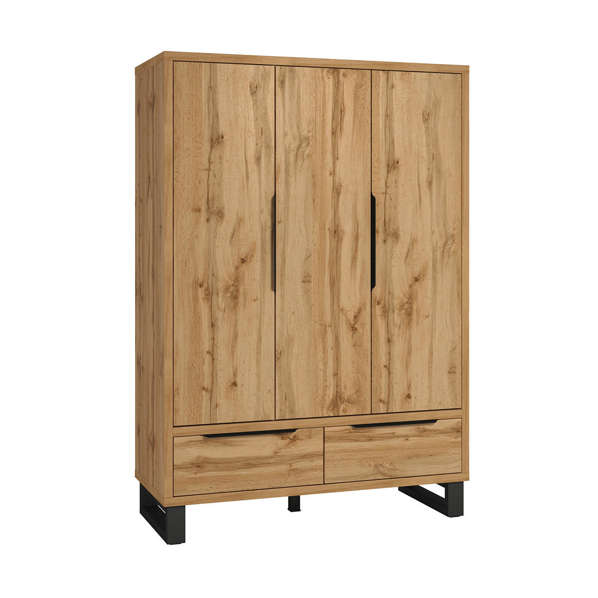 SCHRANK 3 Türen Eden Holz - Braun, Holzwerkstoff (145/210.3/60cm) - Petits-meubles