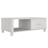 COUCHTISCH HAMAR Weiß 100x55x35 cm Massivholz Kiefer - Weiß, Holz (100/55/35cm) - furnicato