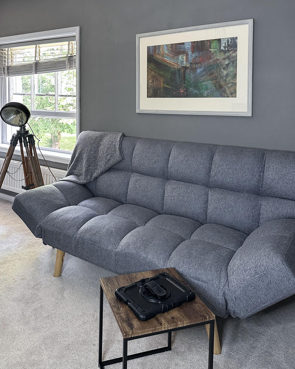 ROZKLÁDACÍ POHOVKA 3-místná čalounění Tmavě šedá Ingaro - tmavě šedá, textil (182/86/79cm) - Beliani