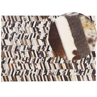PATCHWORK-TEPPICH Akyele 230/160 cm - Multicolor, Fell (160/230cm) - Beliani