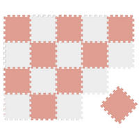 SPIELMATTE ab Null - 180/90/1 cm Puzzlematte Rosa/Weiß - Multicolor, Kunststoff (30/30cm) - Littletom