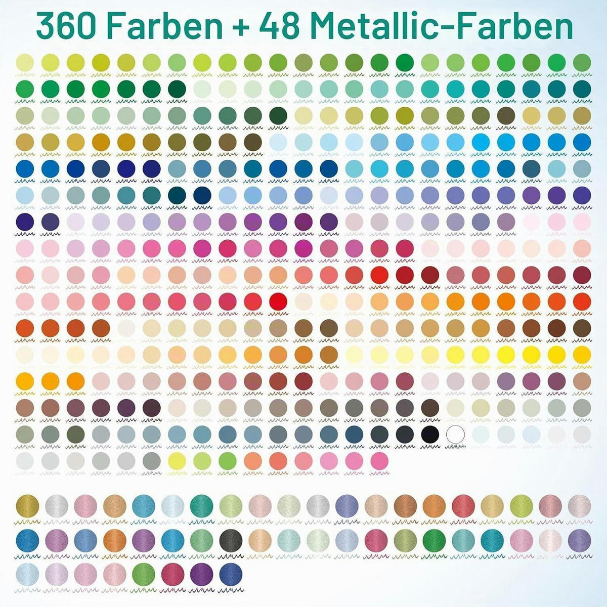 ACRYLMARKER 408-teiliges Set mit weicher Spitze - Multicolor, Kunststoff (10/10/15cm)