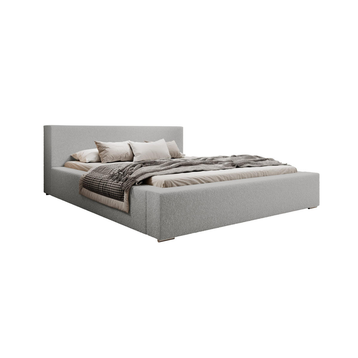 POLSTERBETT Jenne 180x200 cm, Grau - Grau, Textil (180/200cm) - Fedve