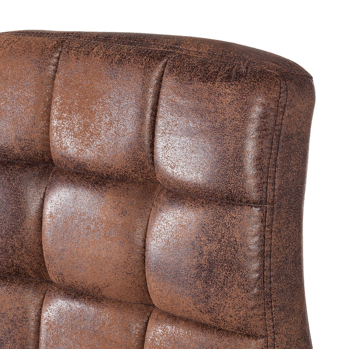 BARHOCKER - Metall / Kunstleder - Chromfarben/Braun, Kunststoff/Metall (46/97/50cm) - home24