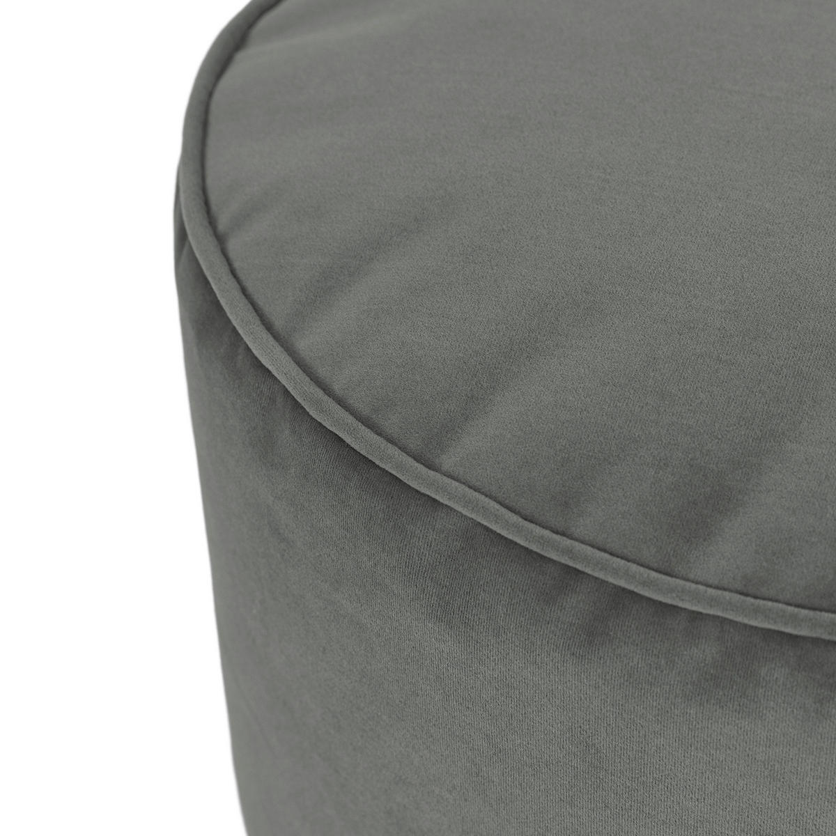 SITZPOUF Rund Milano - Grau, Textil (55/35/55cm) - icon