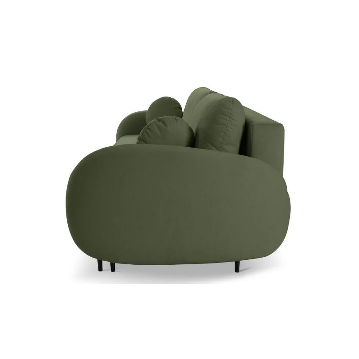 SCHLAFSOFA SOFTI, Sofa mit Schlaffunktion und Bettkasten, Farbe: Grün, Velourstoff - Grün, Textil (232/95/109cm) - Sepro Meble