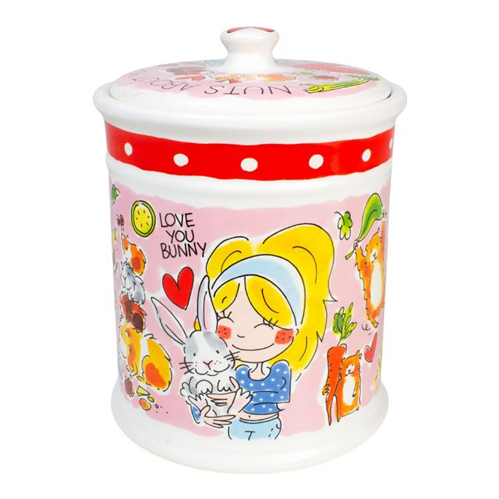 VORRATSDOSE Ich bin verrückt nach dir in Bunt - 22,5cm - Multicolor, Keramik (16/22/16cm) - Blond Amsterdam