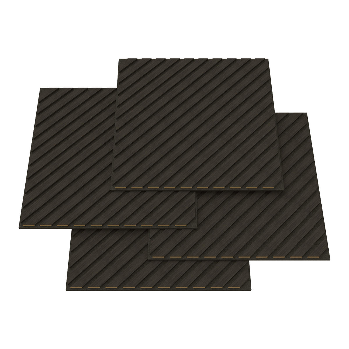 AKUSTICKÝ SET STĚNOVÝCH PANELŮ Vang 12 KS II - barva stříbrného dubu, kompozitní dřevo/plast (60/60/2.1cm) - NEU.HOLZ