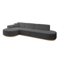 ECKSOFA Ottomane Links MARI-L2-v1 - 328x171x83 cm Grau Bouclé - Grau, Holzwerkstoff/Textil (328/171cm) - ALTDECOR