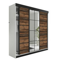 SCHIEBETÜRENSCHRANK LAMARO - 250x205x59cm - Weiß & Old Style - Dunkelbraun/Weiß, Holzwerkstoff (250/205/59cm) - Kier Furniture