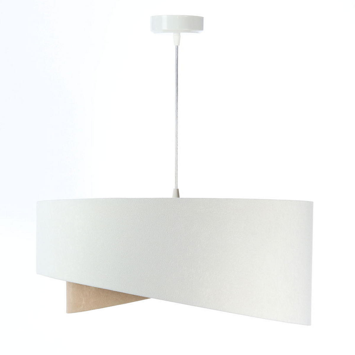 HÄNGELEUCHTE Weiß 50/23 cm - Beige, Kunststoff (50/1.3/23cm) - ONZENO