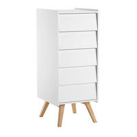 KOMODA Vintage Bela - bela, leseni material (51/128/41cm) - Petits-meubles