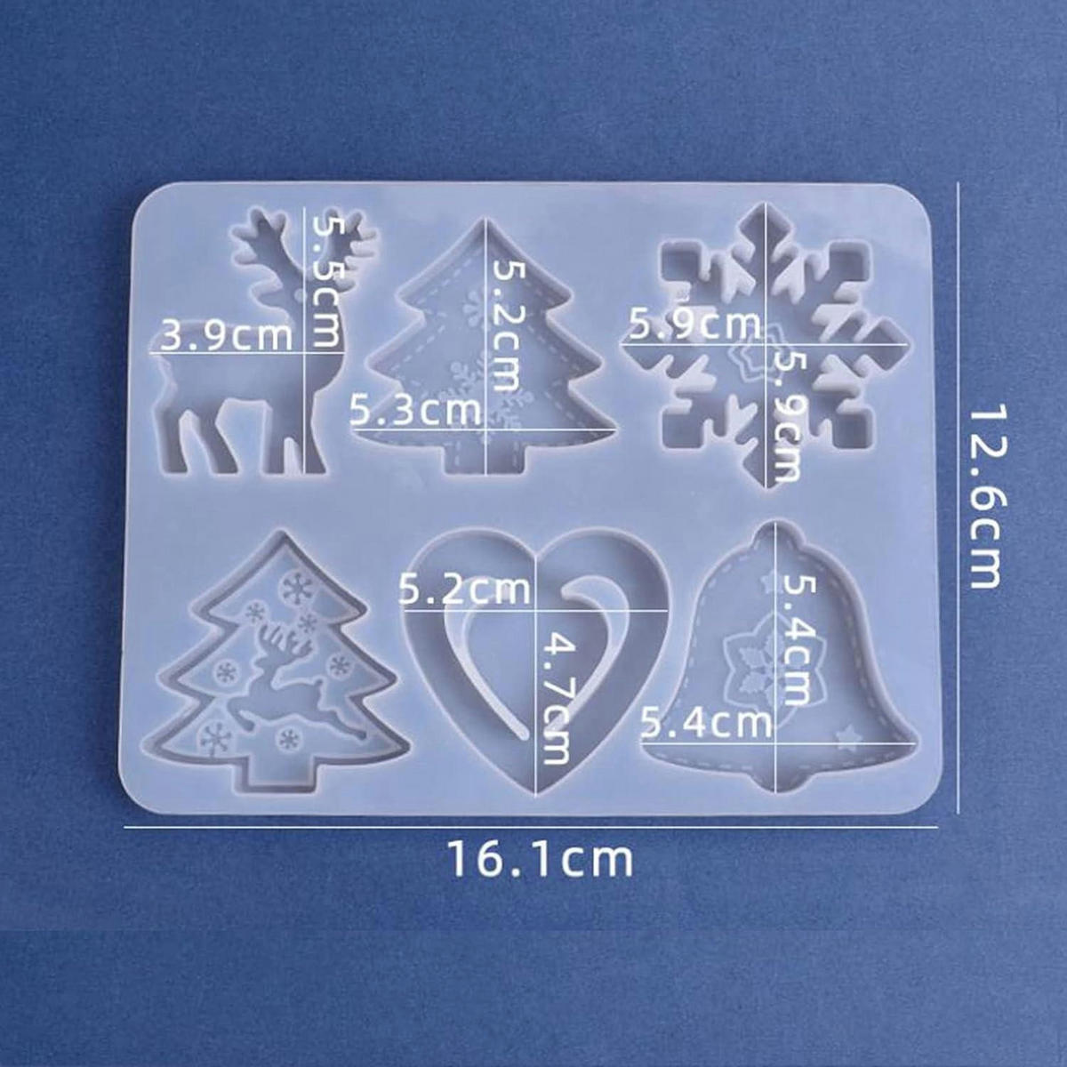 SILIKONFORM 2-teiliges Set Weihnachten - Hellblau, Kunststoff