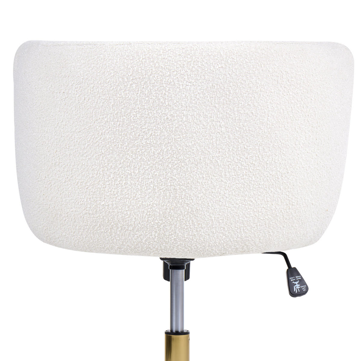KANCELÁŘSKÁ ŽIDLE Bouclé Bílá Pelora - bílá, textil (64/76/60cm) - Beliani