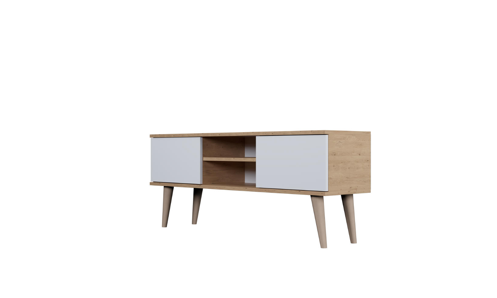 RAUMHIRSCH FURNITURE NÍZKÁ SKŘÍŇKA Toronto Aristan, bílá 35/55,2/120 cm