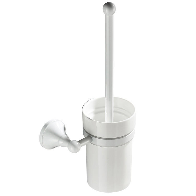TOILETTENBÜRSTENHALTER – Weiß (16 x 10,5 x 36 cm) - Weiß, Metall (16/36/10.5cm)