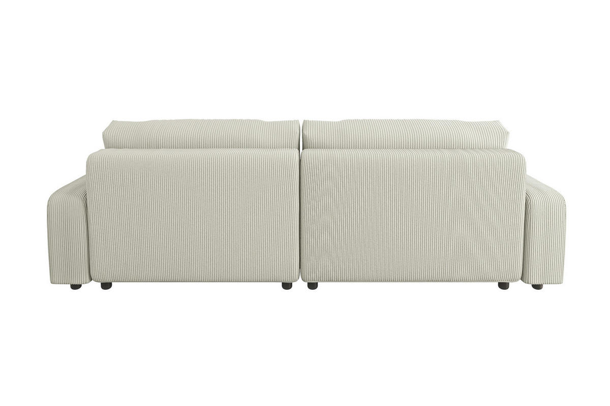 ECKSOFA Emma Beige Cord - Ottomane rechts - Beige, Textil (234/170cm) - S-Style Möbel
