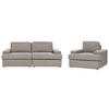 SOFA-SET 4-sitzer Staupe Alla - Braun, Textil (112/112/208cm) - Beliani